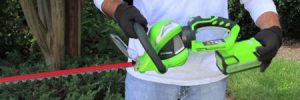 Photo of Eco_friendly Hedge Trimmer used by Blue Claw Landscaping
